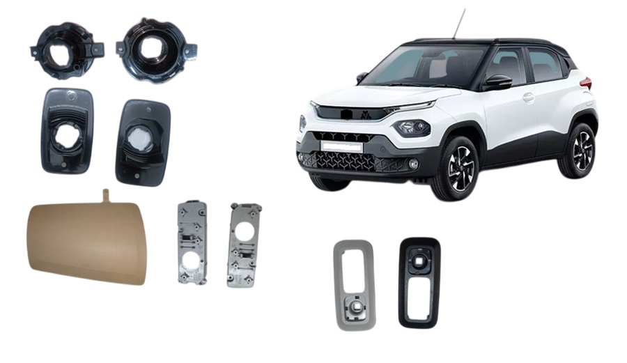 plastic injection-molded assemblies and components