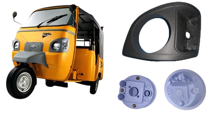 plastic injection-molded assemblies and components