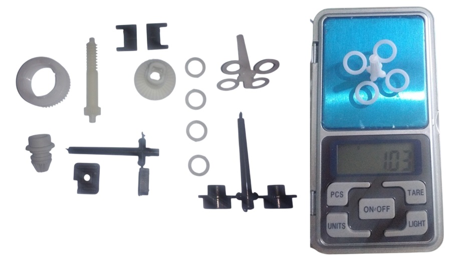 plastic injection-molded assemblies and components